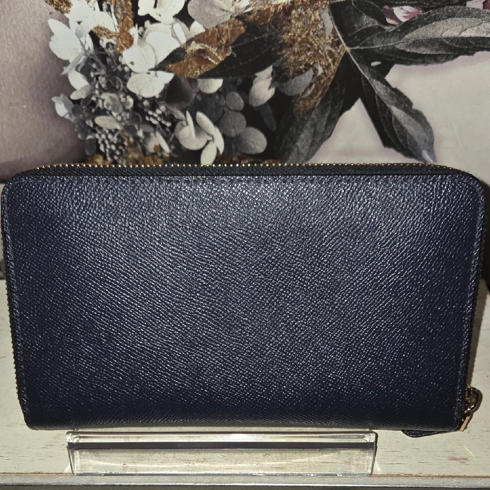 Coach Midnight Blue Zip Wallet